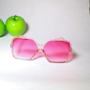 Women If You Love Color Snatch up these Semi Rimmed Design Pink Sunglasses